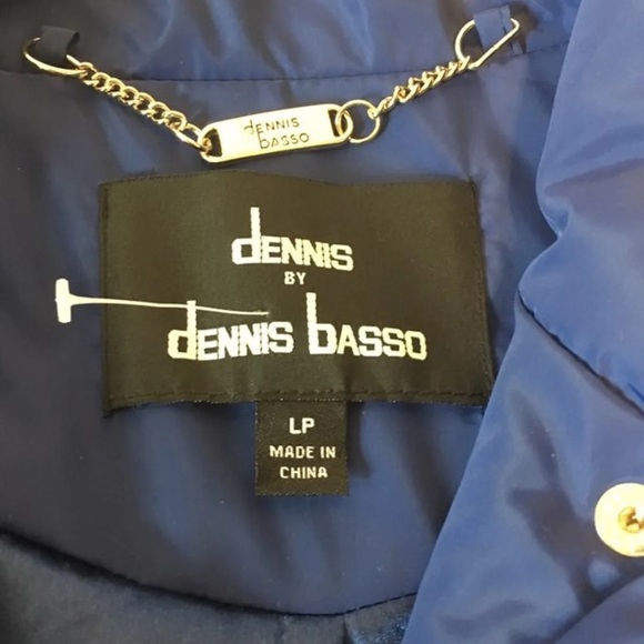 🌹❄️Dennis Basso blue puffer jacket SZ LP! - Picture 3 of 5